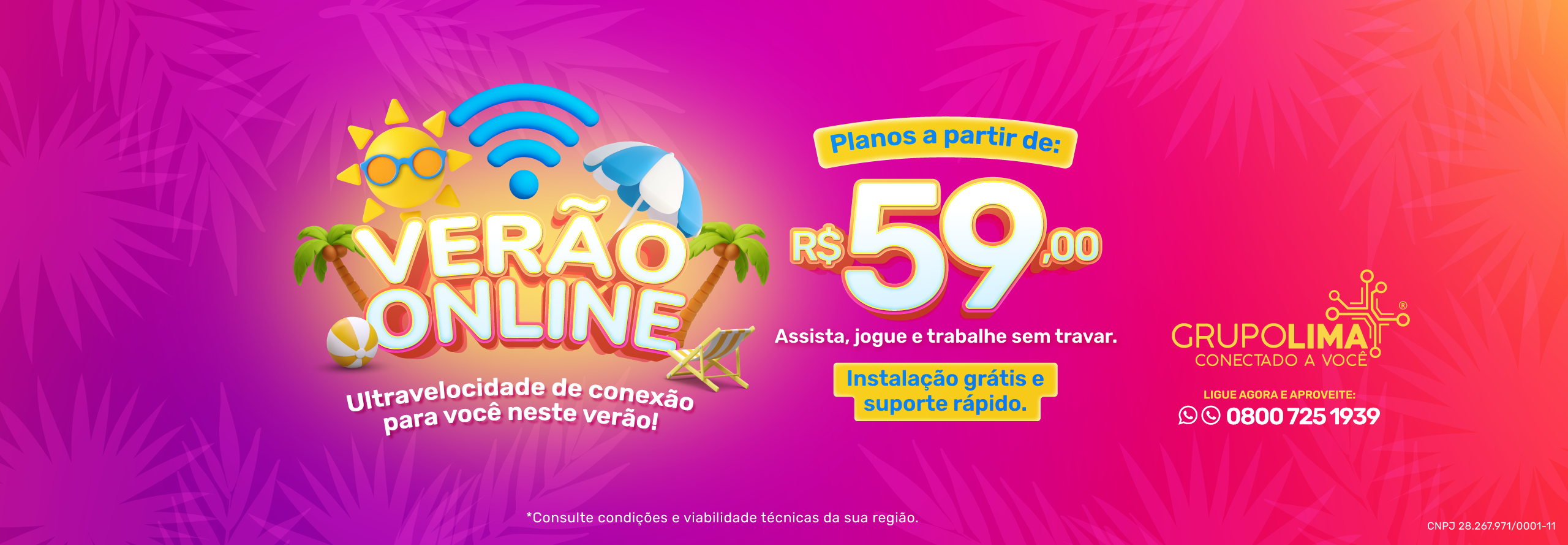 Banner Promoção Verão Grupo Lima